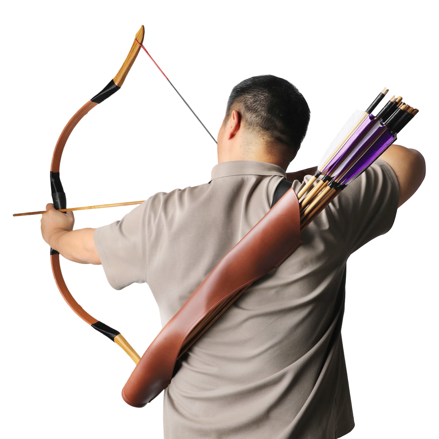 Archery Arrow Backpack Quiver  Leather Quiver for Target & Field Shooting