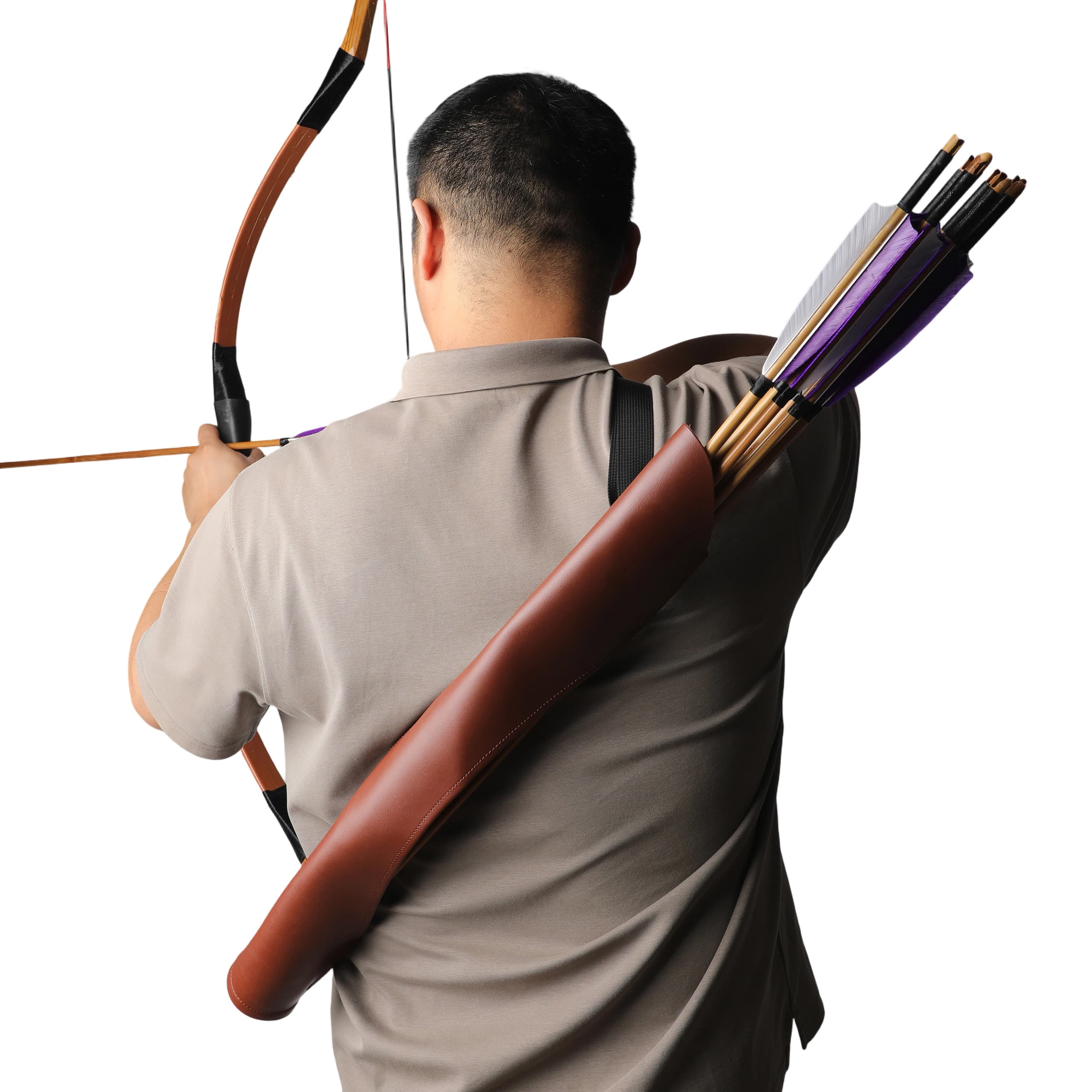Archery Arrow Backpack Quiver  Leather Quiver for Target & Field Shooting