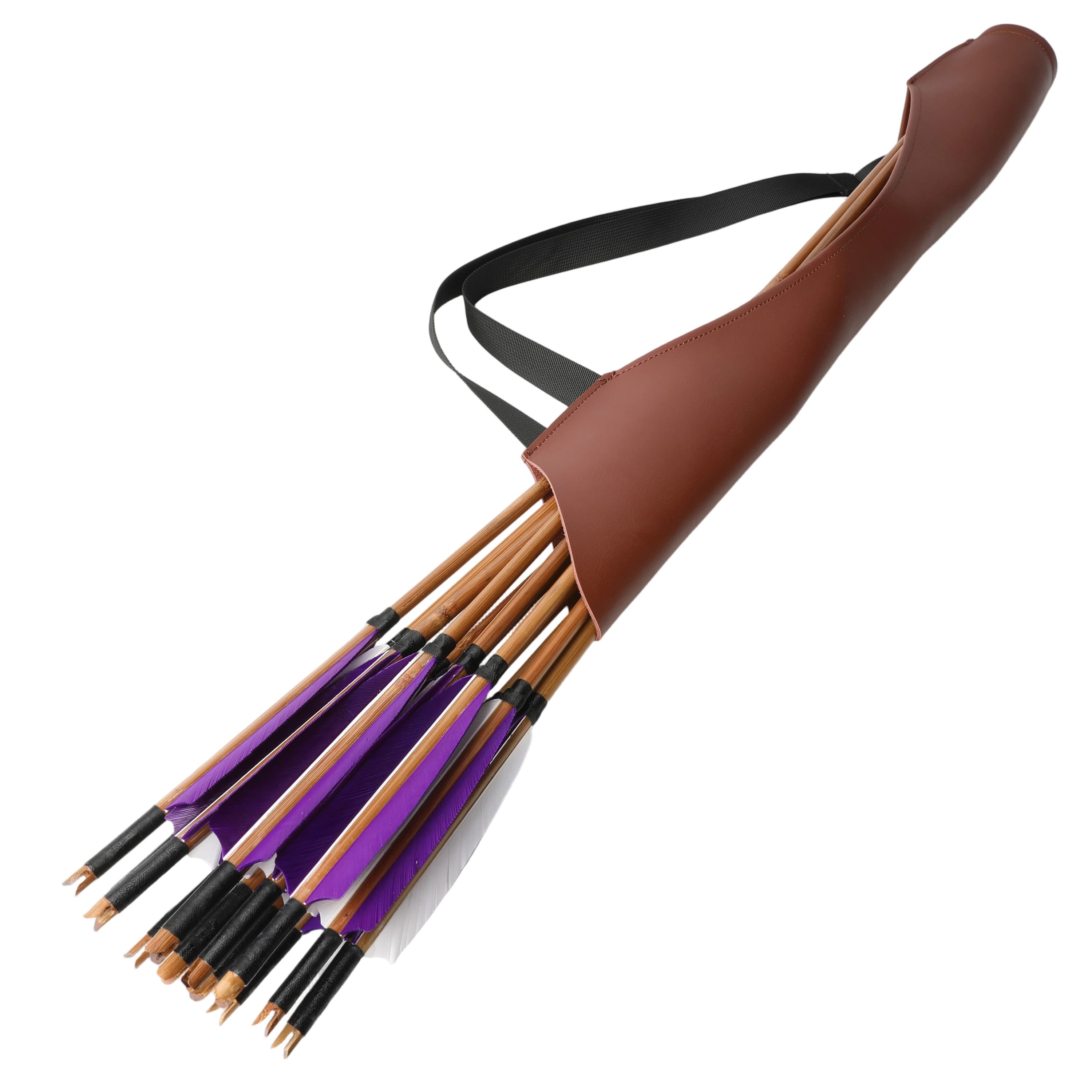 Archery Arrow Backpack Quiver  Leather Quiver for Target & Field Shooting