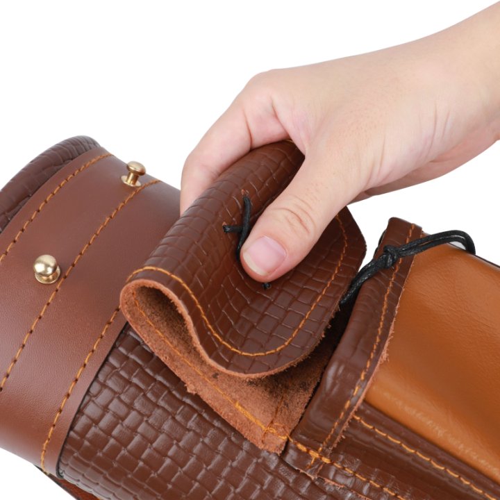 Genuine Leather Archery Arrow Quiver Back Holder for Outdoors