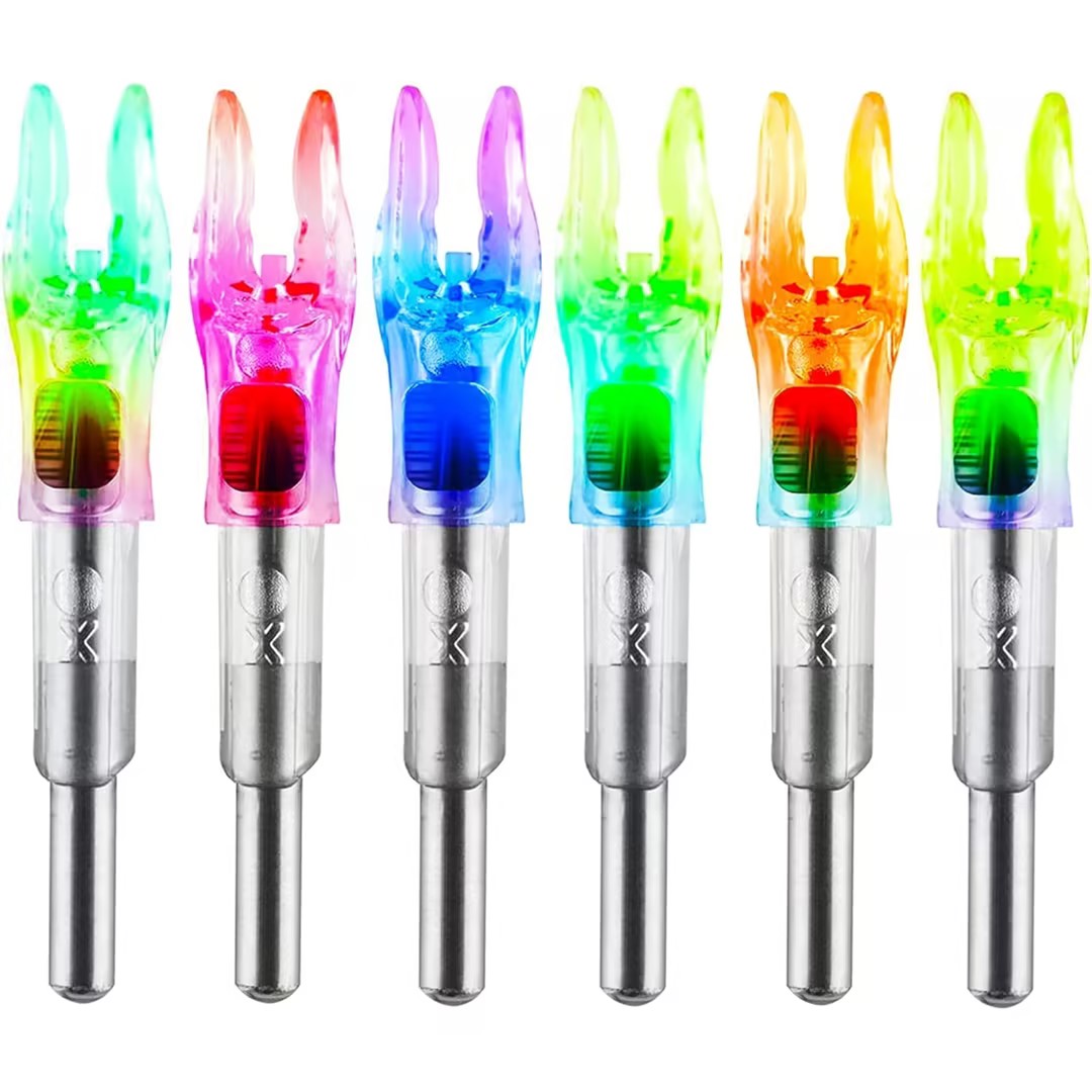 LED Lighted Arrow Nocks X/5.2 Arrow Nock 6PCS with H S GT Bushings