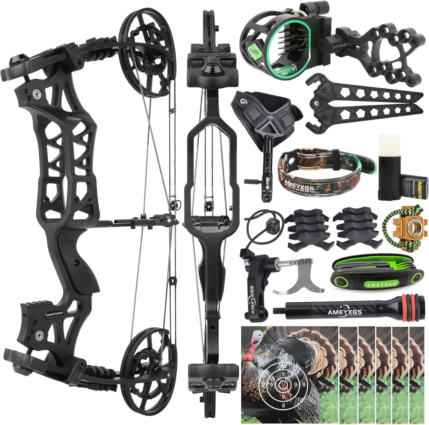 JUNXING M109EA Dual Use Compound Bow 40-70lbs Hunting Kit