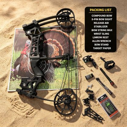 JUNXING M109EA Dual Use Compound Bow 40-70lbs Hunting Kit