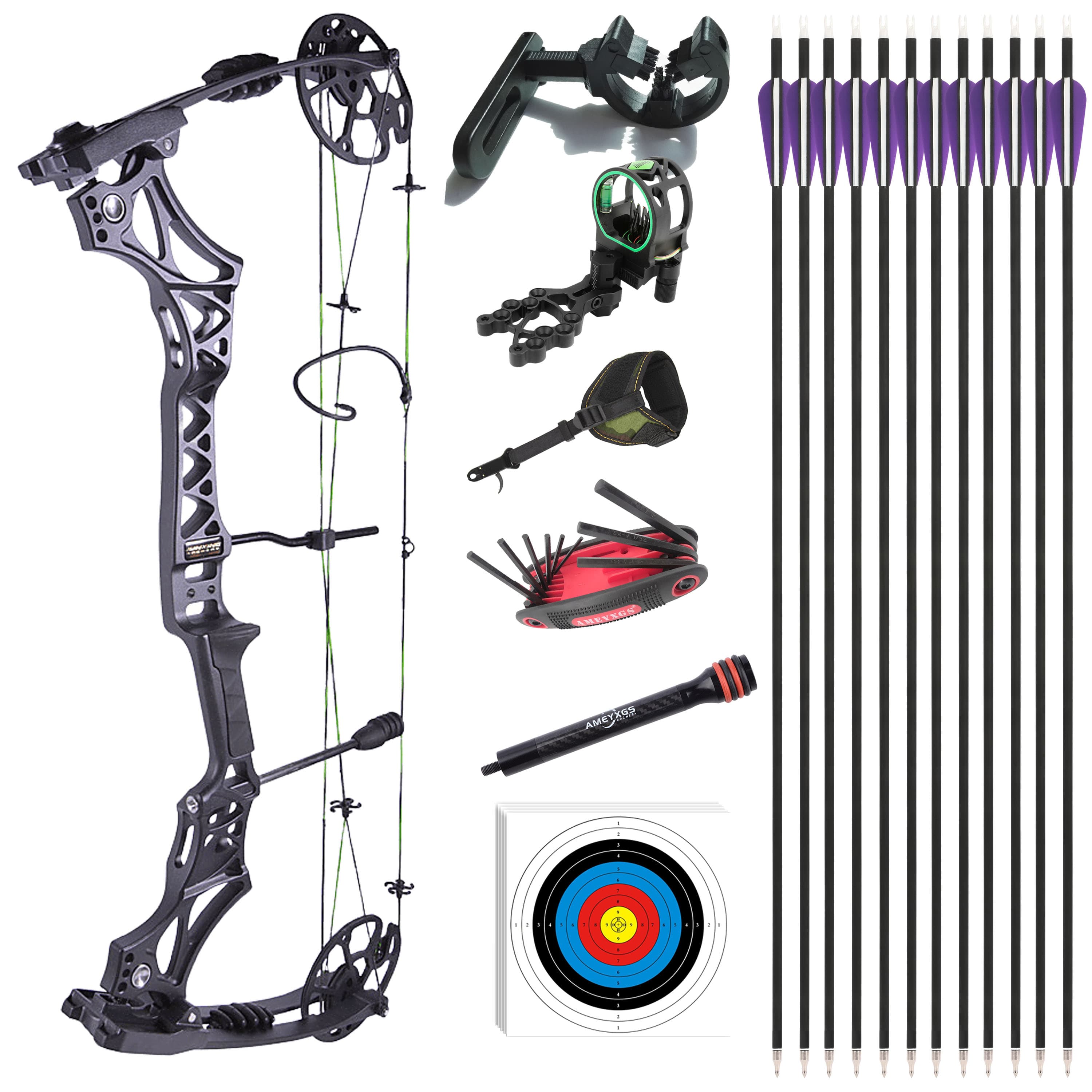 Junxing M129 Compound Bow Arrow Set