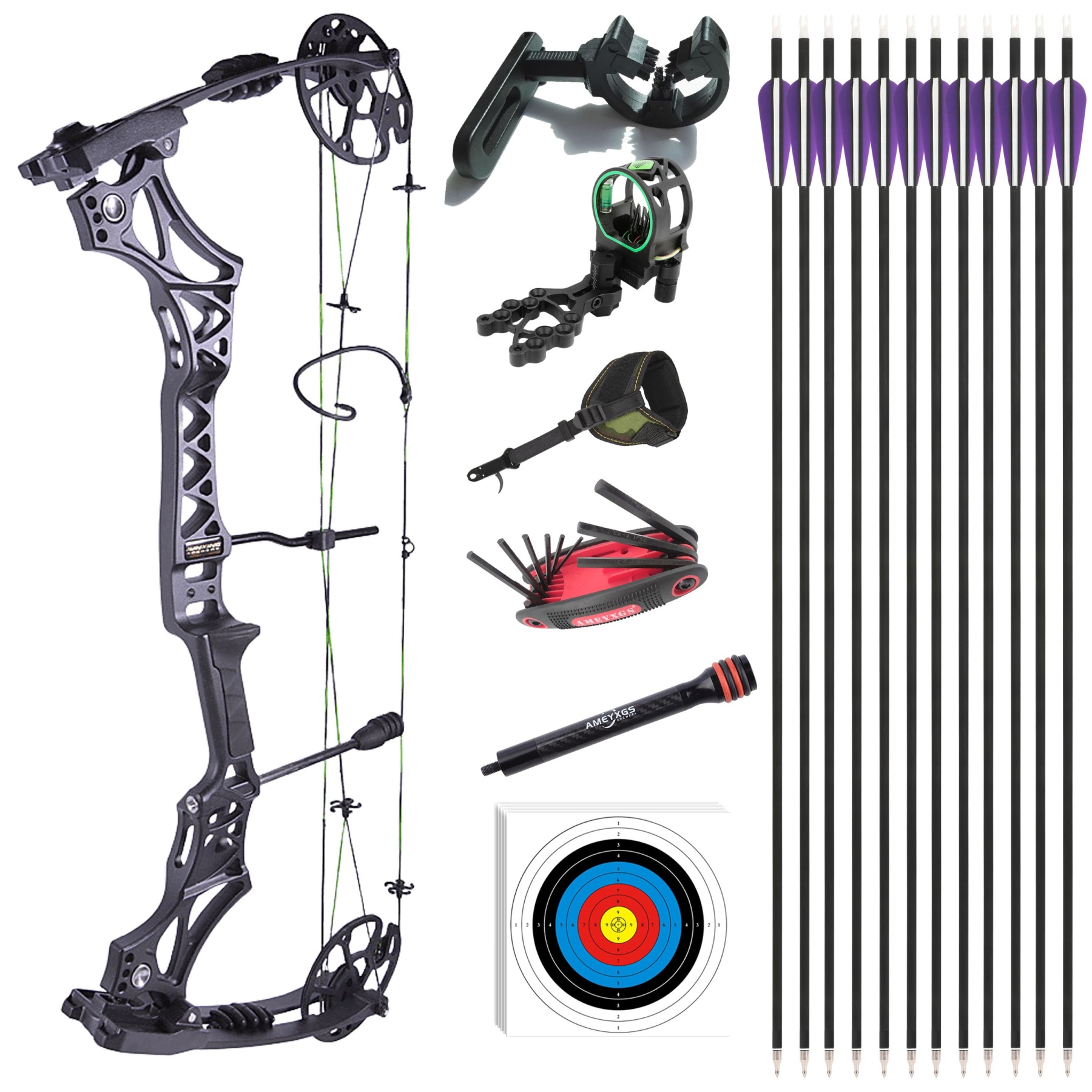 Junxing M129 Compound Bow Arrow Set