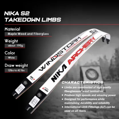 NIKA ARCHERY S2 Archery Recurve Limbs