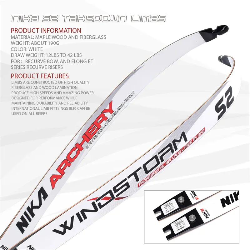 NIKA ARCHERY S2 Archery Recurve Limbs