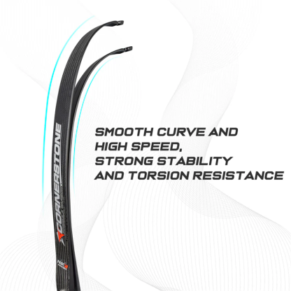 NIKA Archery C1 Limb 68@25H Carbon Fiber Recurve Bow ILF Limb