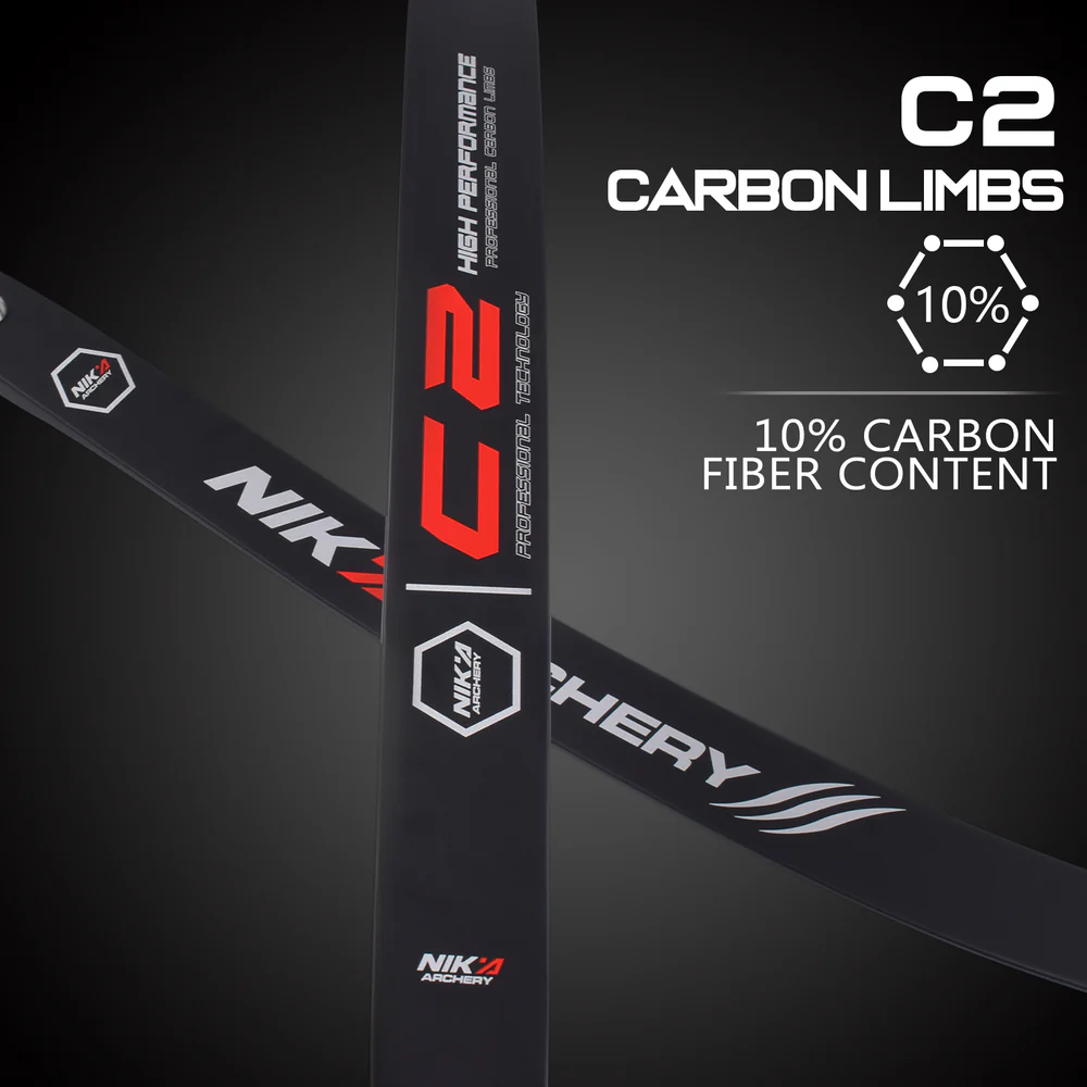 NIKA Archery C2 limb 68"@25 Recurve Bow ILF Carbon Limbs
