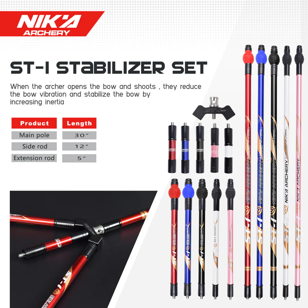 NIKA ST-1 Carbon Stabilizer Set Archery Bow Accessories For Shooting