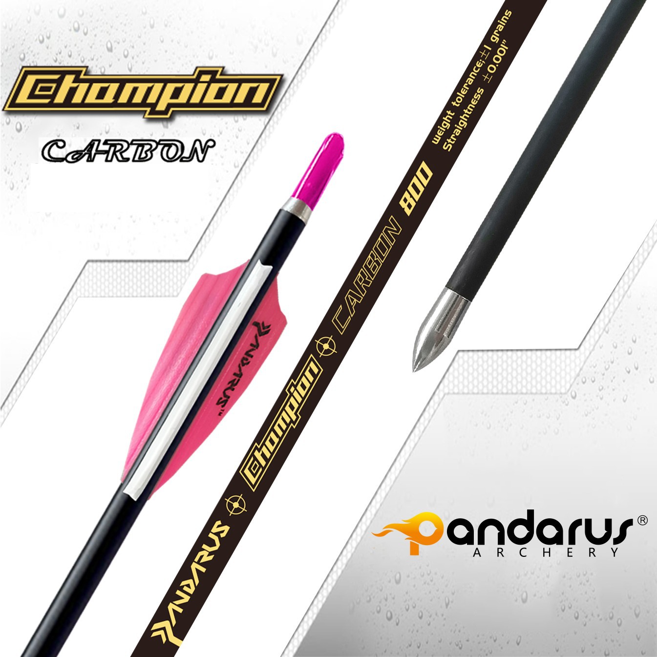 Pandarus Champion Series Pure Carbon Arrows  (12pcs)