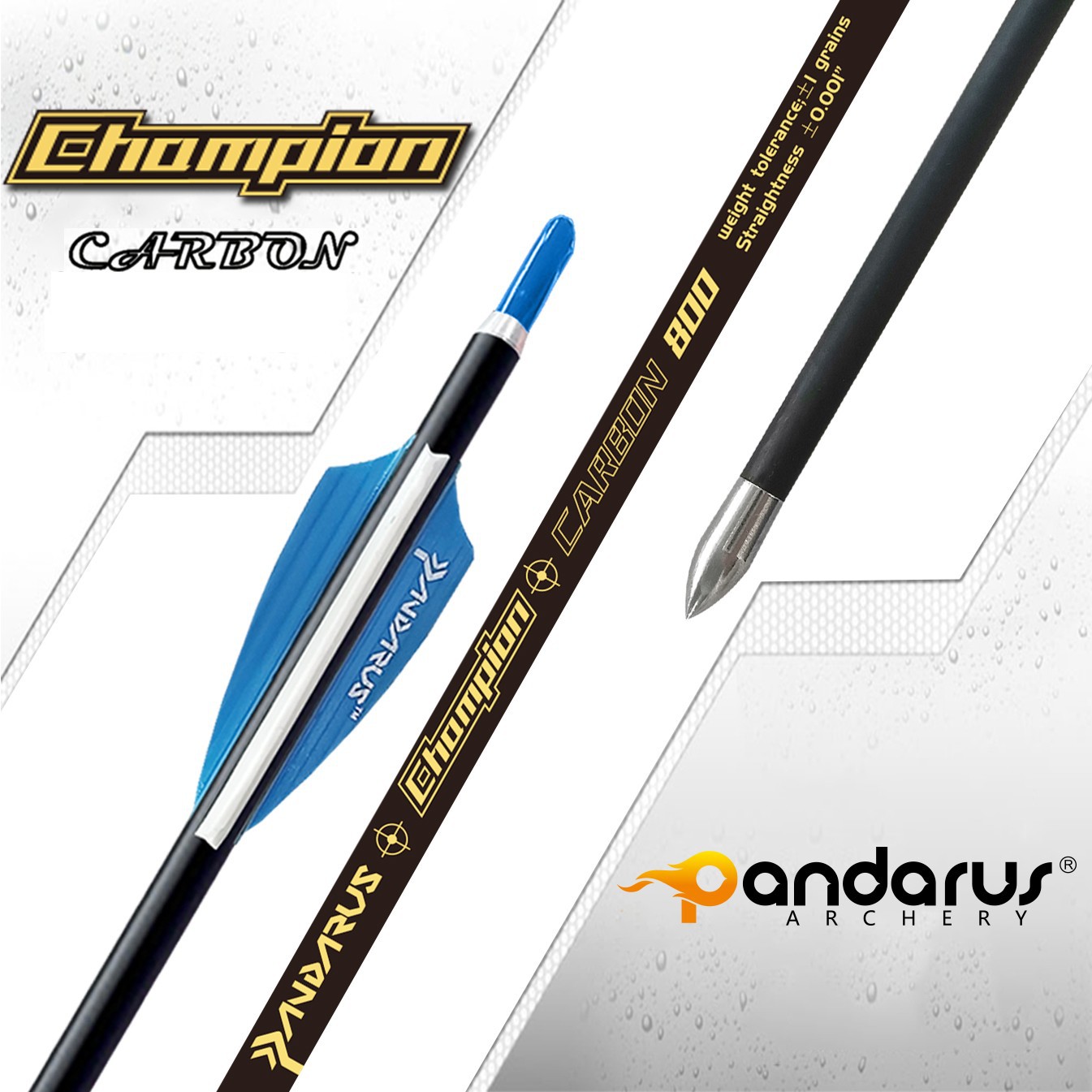 Pandarus Champion Series Pure Carbon Arrows  (12pcs)