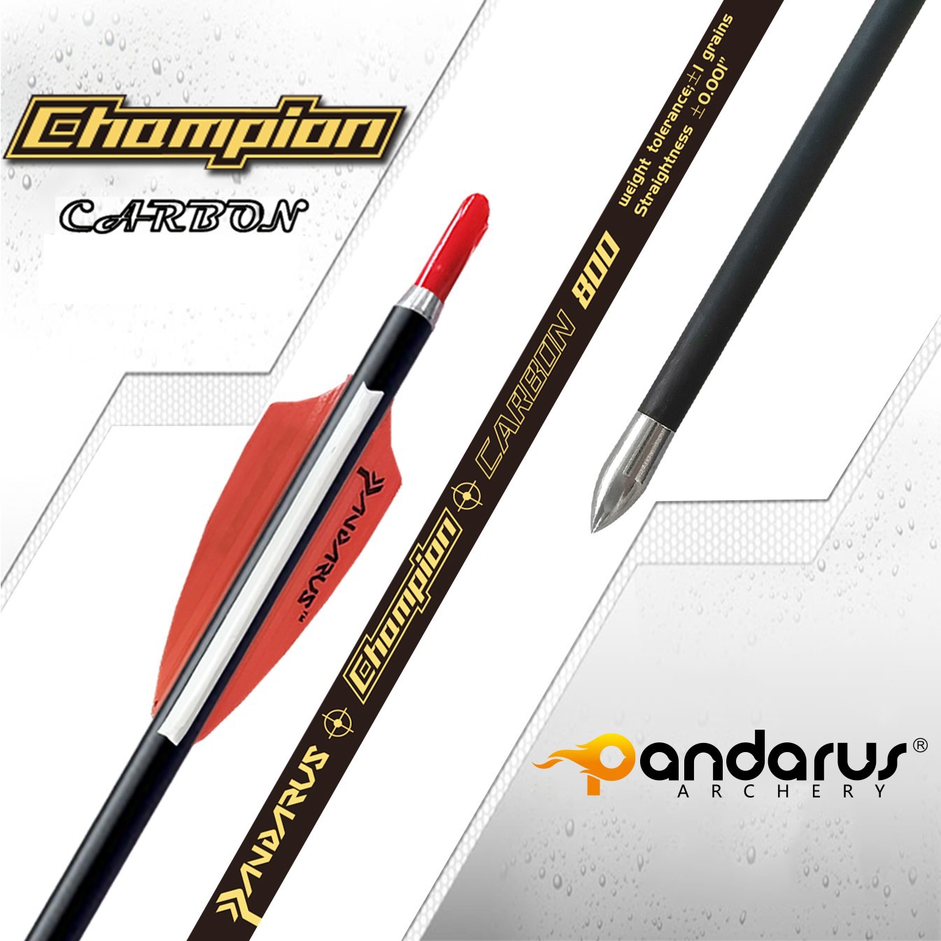 Pandarus Champion Series Pure Carbon Arrows  (12pcs)