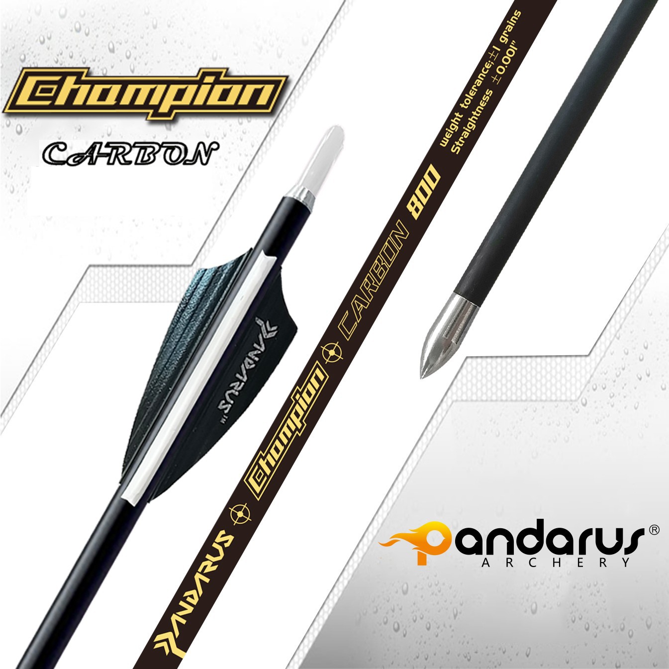 Pandarus Champion Series Pure Carbon Arrows  (12pcs)