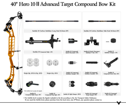 SANLIDA ARCHERY 37''40” Hero 10 ΙΙ Target Compound Bow Kit  (Flexible Draw Wall Edition) Small Cam