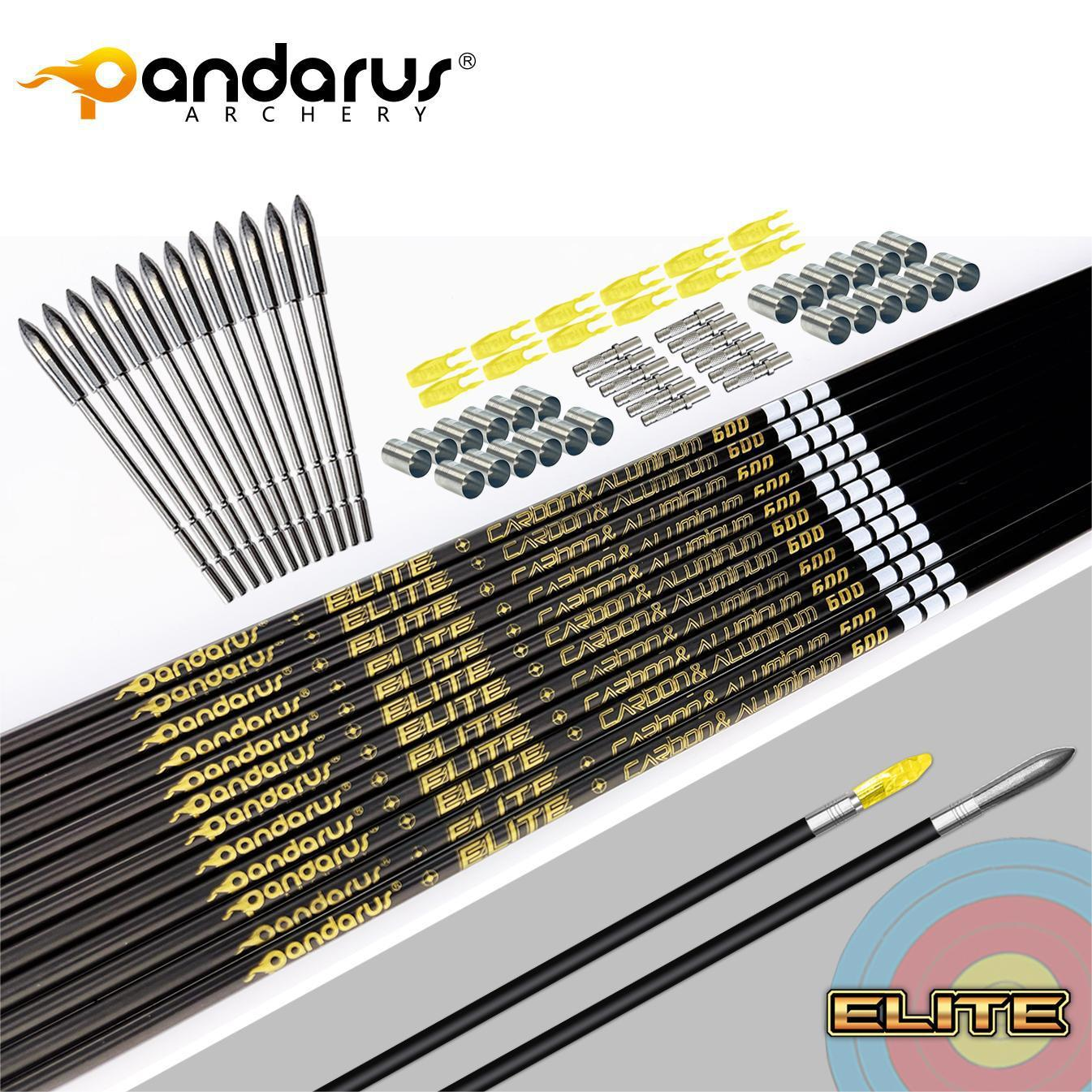 Pandarus 3.2mm ELITE Series Carbon Coated Aluminum Olympic Arrows