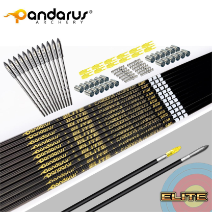 Pandarus 3.2mm ELITE Series Carbon Coated Aluminum Olympic Arrows