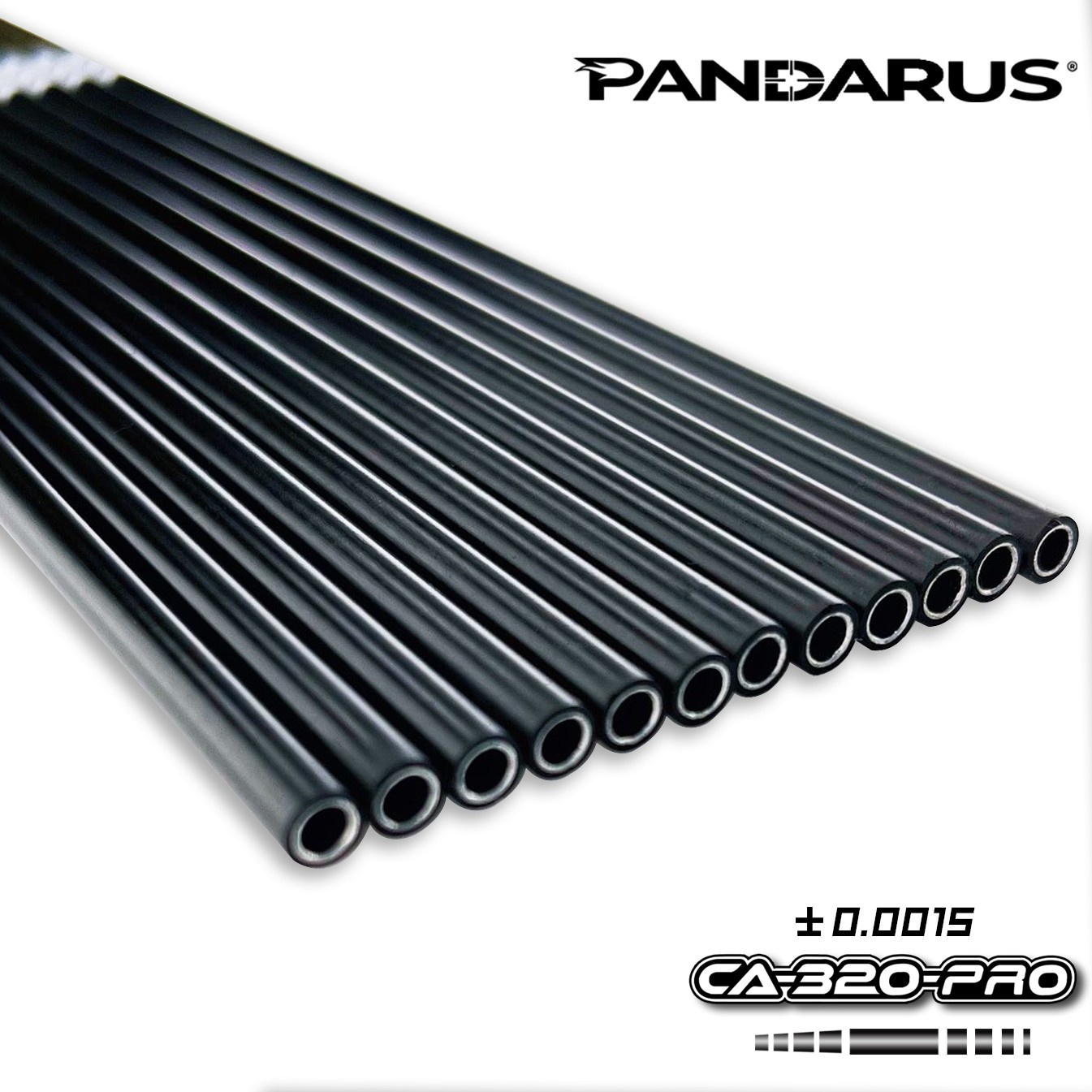 Pandarus CA-320 PRO Series 3.2mm Tapered Carbon Aluminum Polished Shafts Arrows