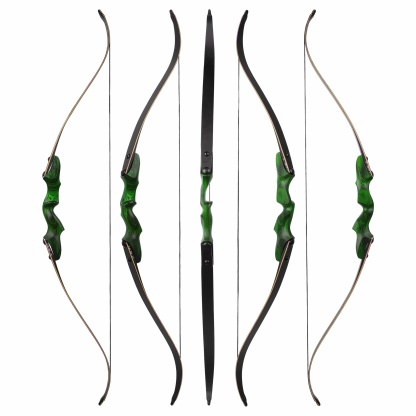 Rock Bear Wooden Takedown Recurve Bow RH Archery Hunting 20-60lbs