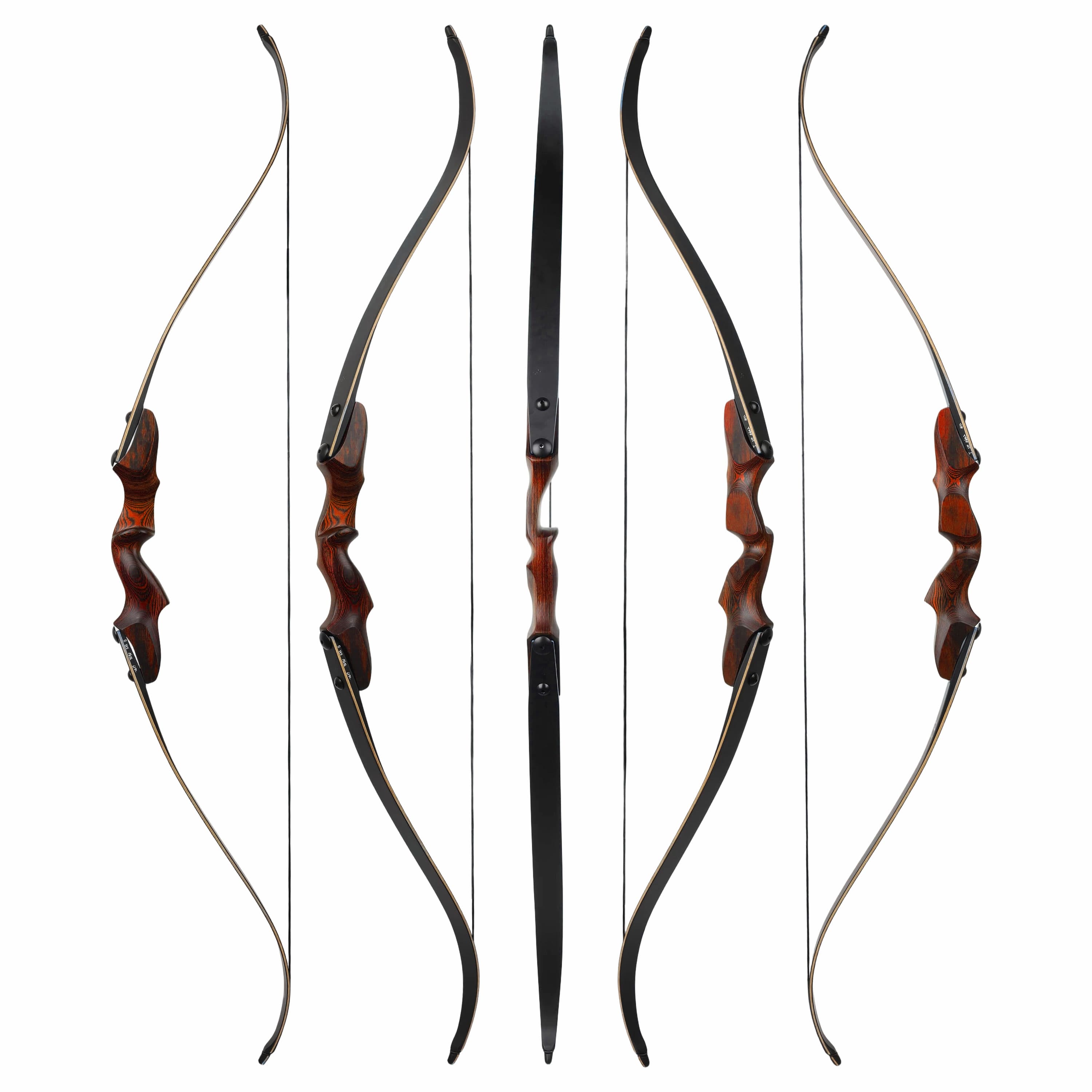 Rock Bear Wooden Takedown Recurve Bow RH Archery Hunting 20-60lbs