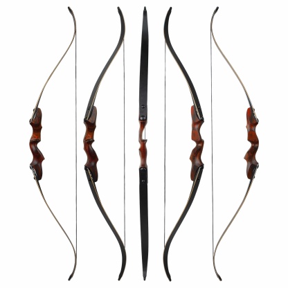 Rock Bear Wooden Takedown Recurve Bow RH Archery Hunting 20-60lbs