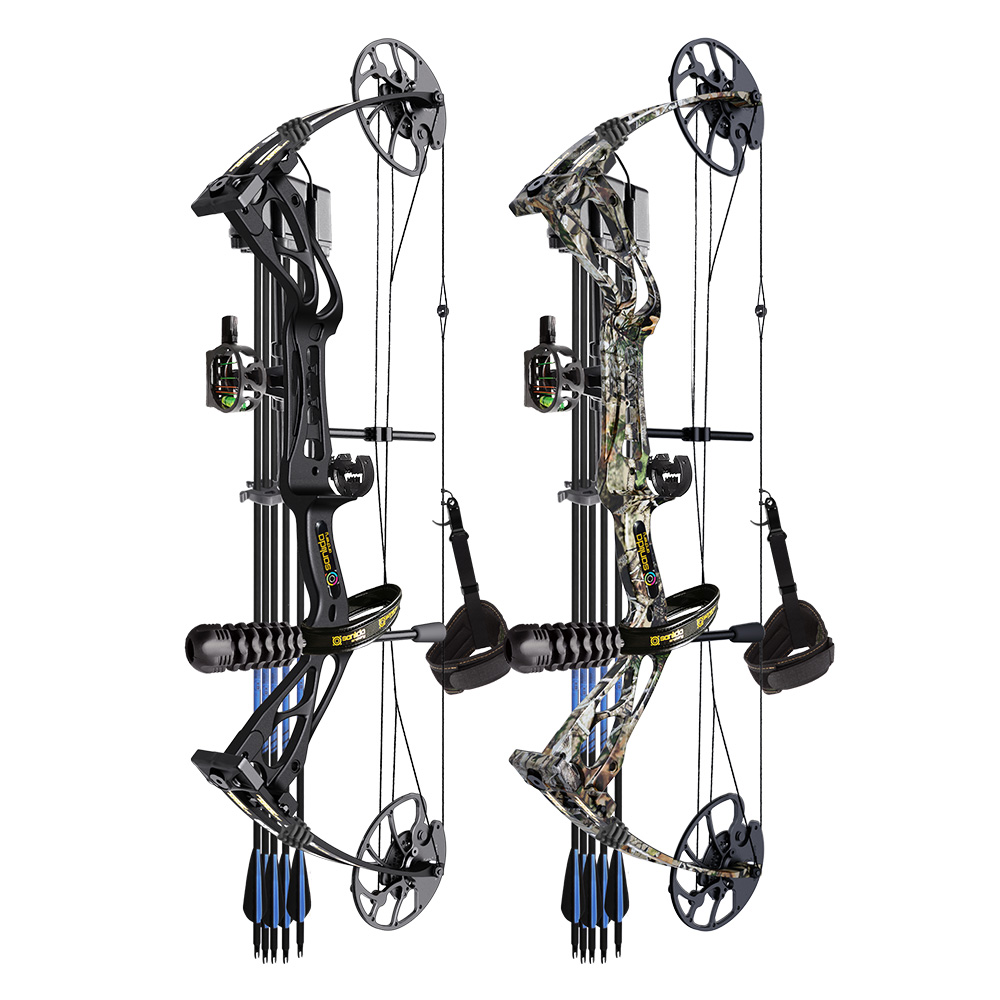 SANLIDA ARCHERY Dragon X8 Hunting Compound Bow Pro Kit Black/Camo
