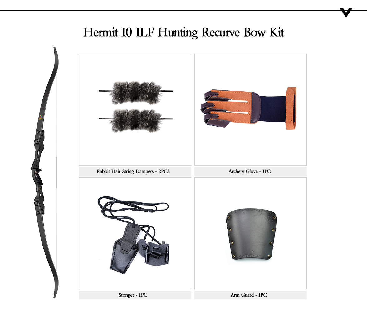 SANLIDA ARCHERY Hermit 10 60" ILF Hunting Recurve Bow Kit