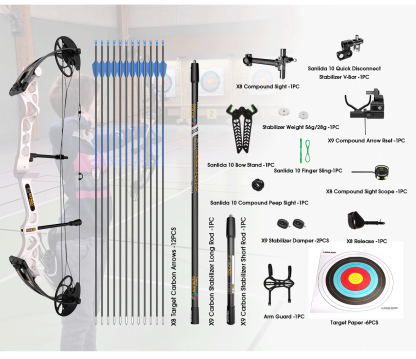 SANLIDA ARCHERY Hero X8 Beginner Target Compound Bow Kit