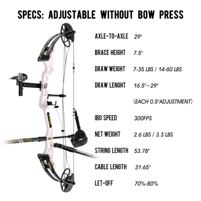 SANLIDA ARCHERY Hero X8 Beginner Target Compound Bow Kit
