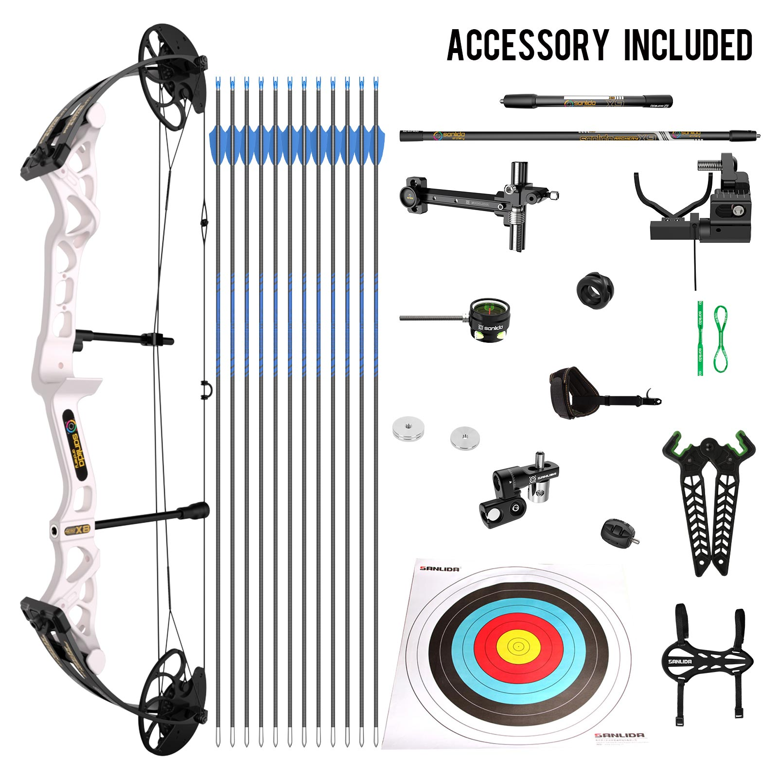 SANLIDA ARCHERY Hero X8 Beginner Target Compound Bow Kit
