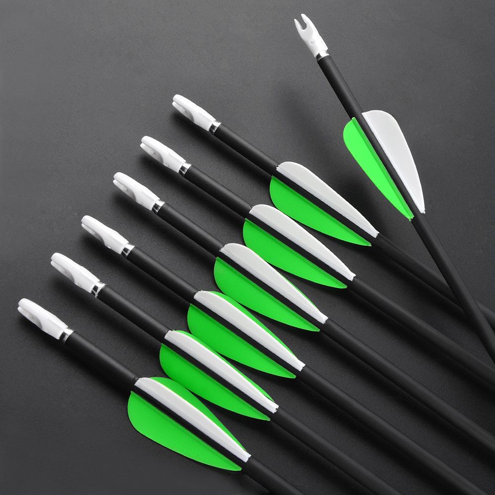 SF Archery Pure Carbon Arrows Spine500-1000 for Archery Competition Customizable (12pcs)