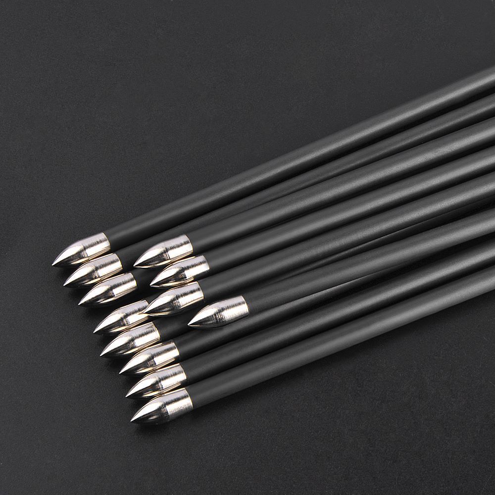 SF Archery Pure Carbon Arrows Spine500-1000 for Archery Competition Customizable (12pcs)