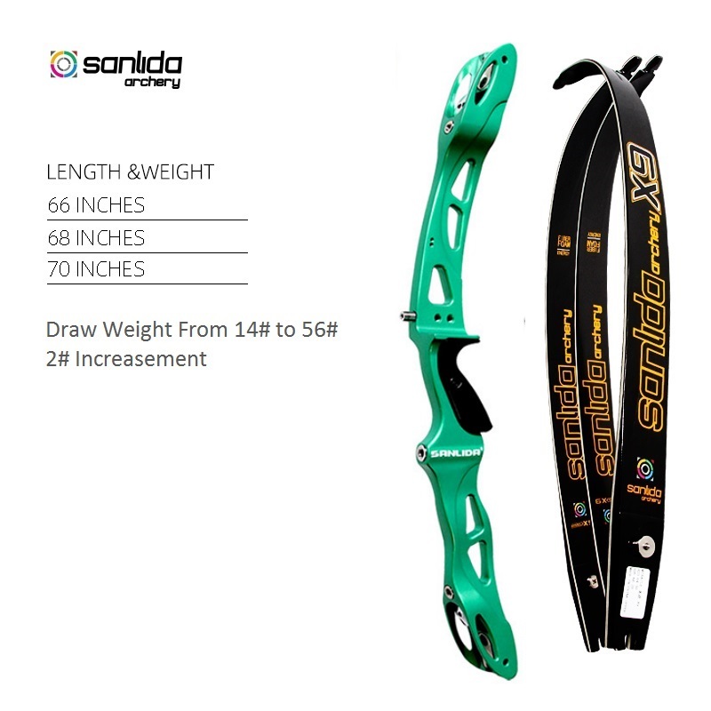Sanlida Miracle X9 Intermediate Recurve Bow And Arrows Set