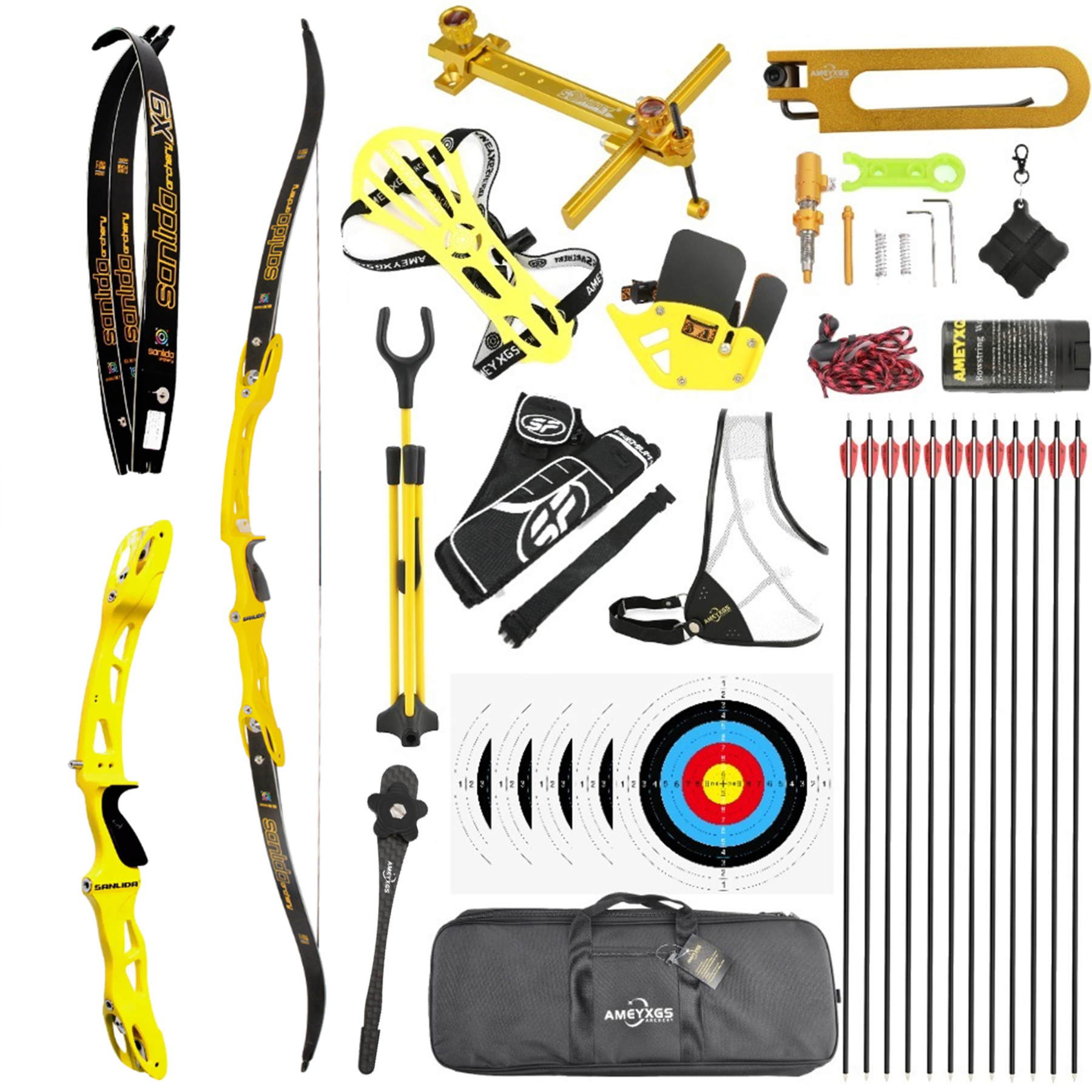 Sanlida Miracle X9 Intermediate Recurve Bow And Arrows Set