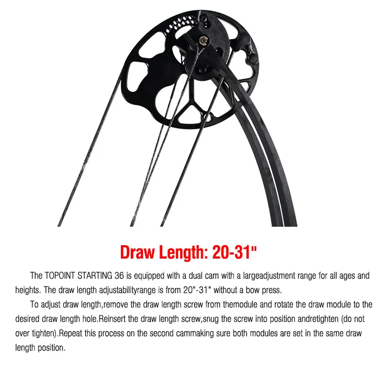 Topoint Starting 36" Target Compound Bow-Youth & New Beginner 