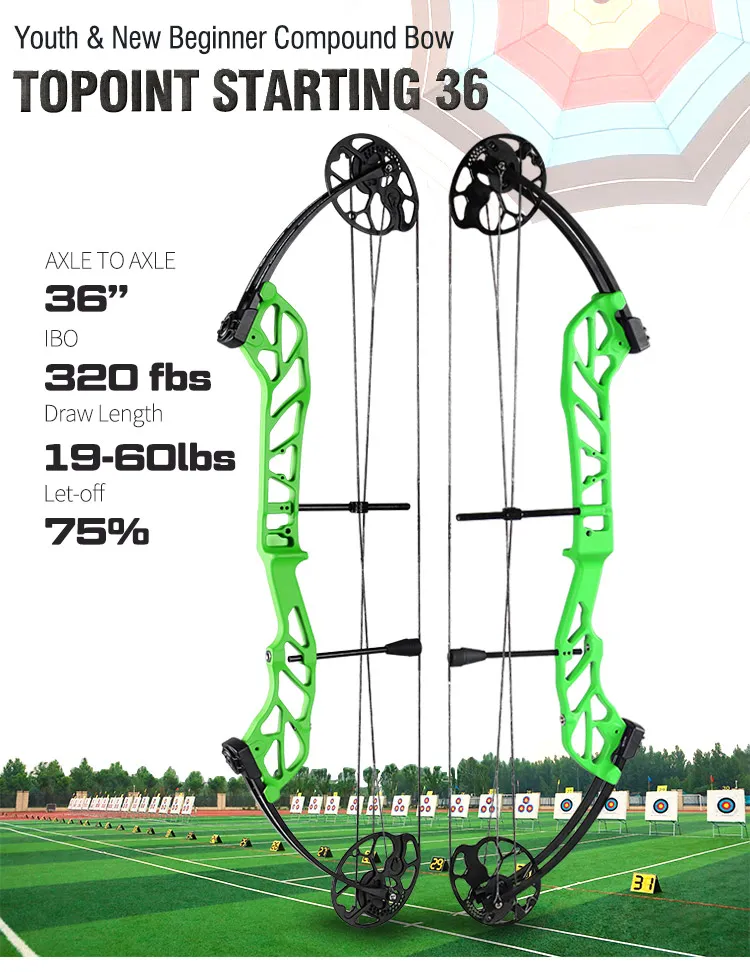 Topoint Starting 36" Target Compound Bow-Youth & New Beginner 