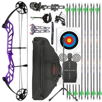 TOPOINT Archery Compound Bow 19-60lbs Target Kit Shooting
