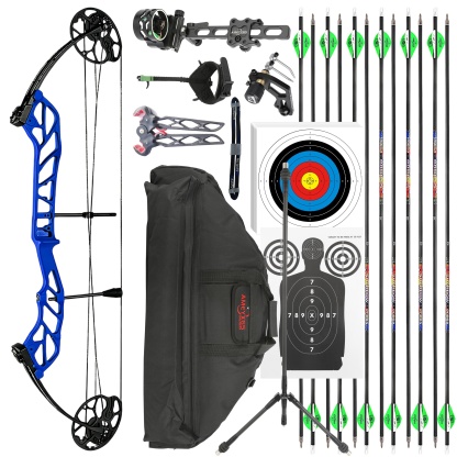 TOPOINT Archery Compound Bow 19-60lbs Target Kit Shooting