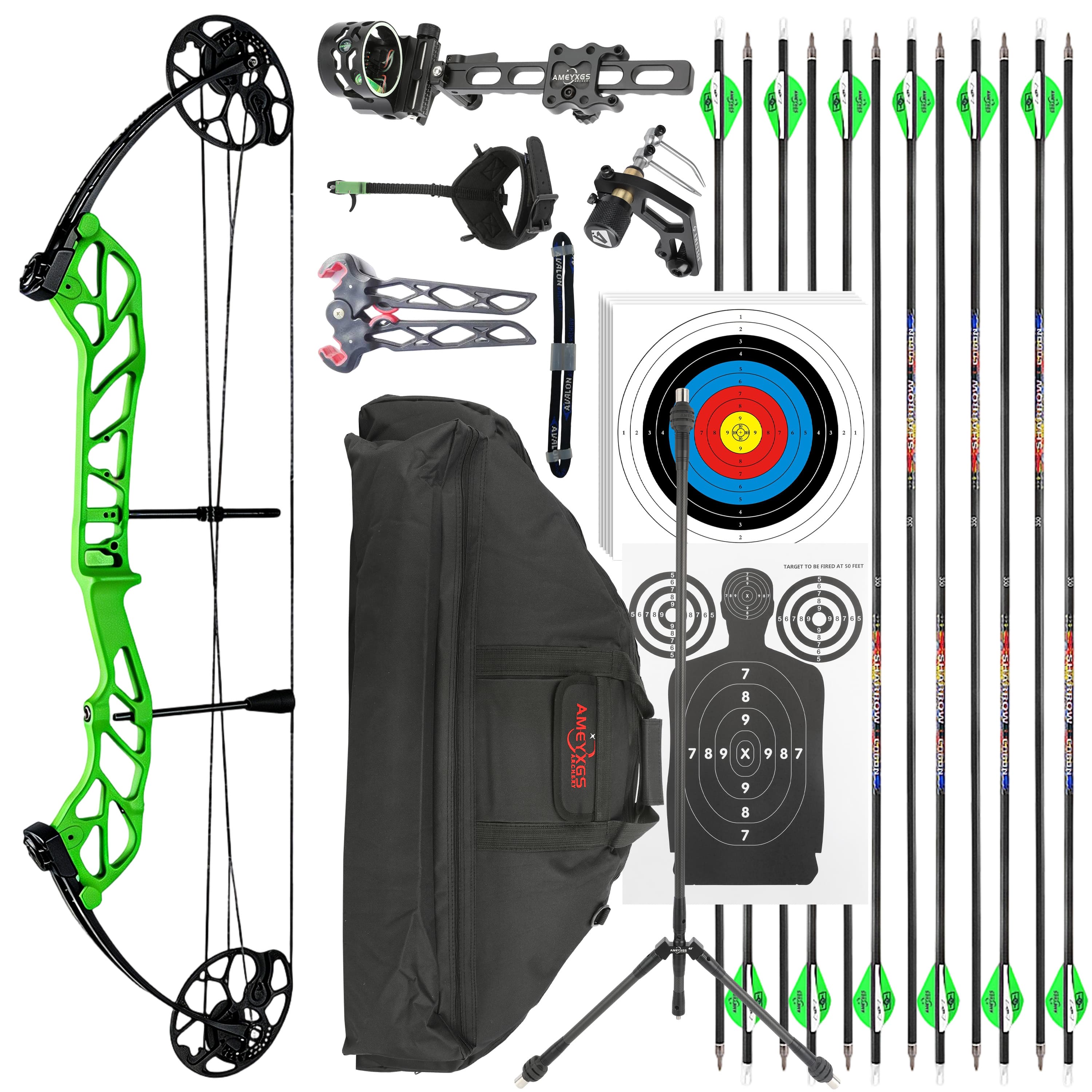 TOPOINT Archery Compound Bow 19-60lbs Target Kit Shooting