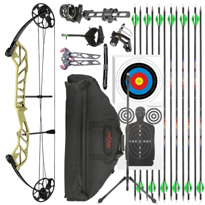 TOPOINT Archery Compound Bow 19-60lbs Target Kit Shooting