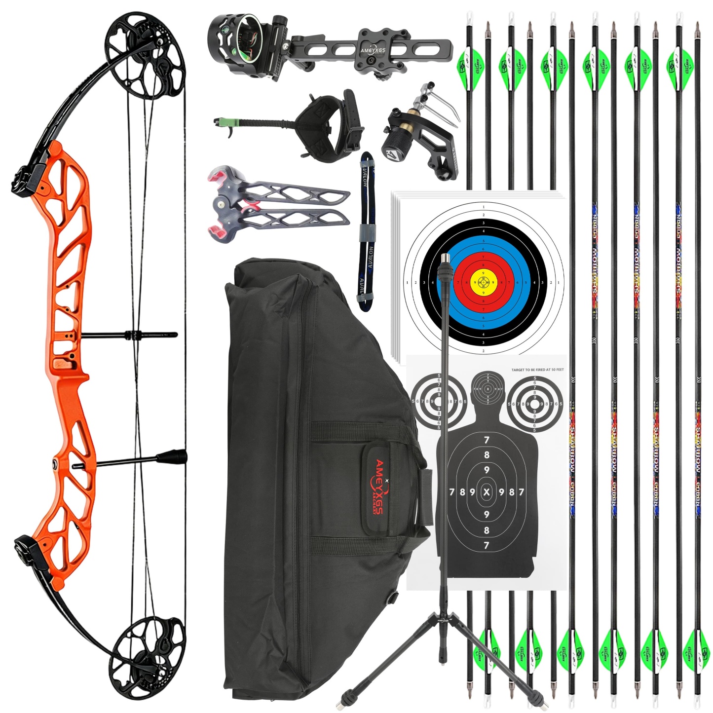 TOPOINT Archery Compound Bow 19-60lbs Target Kit Shooting