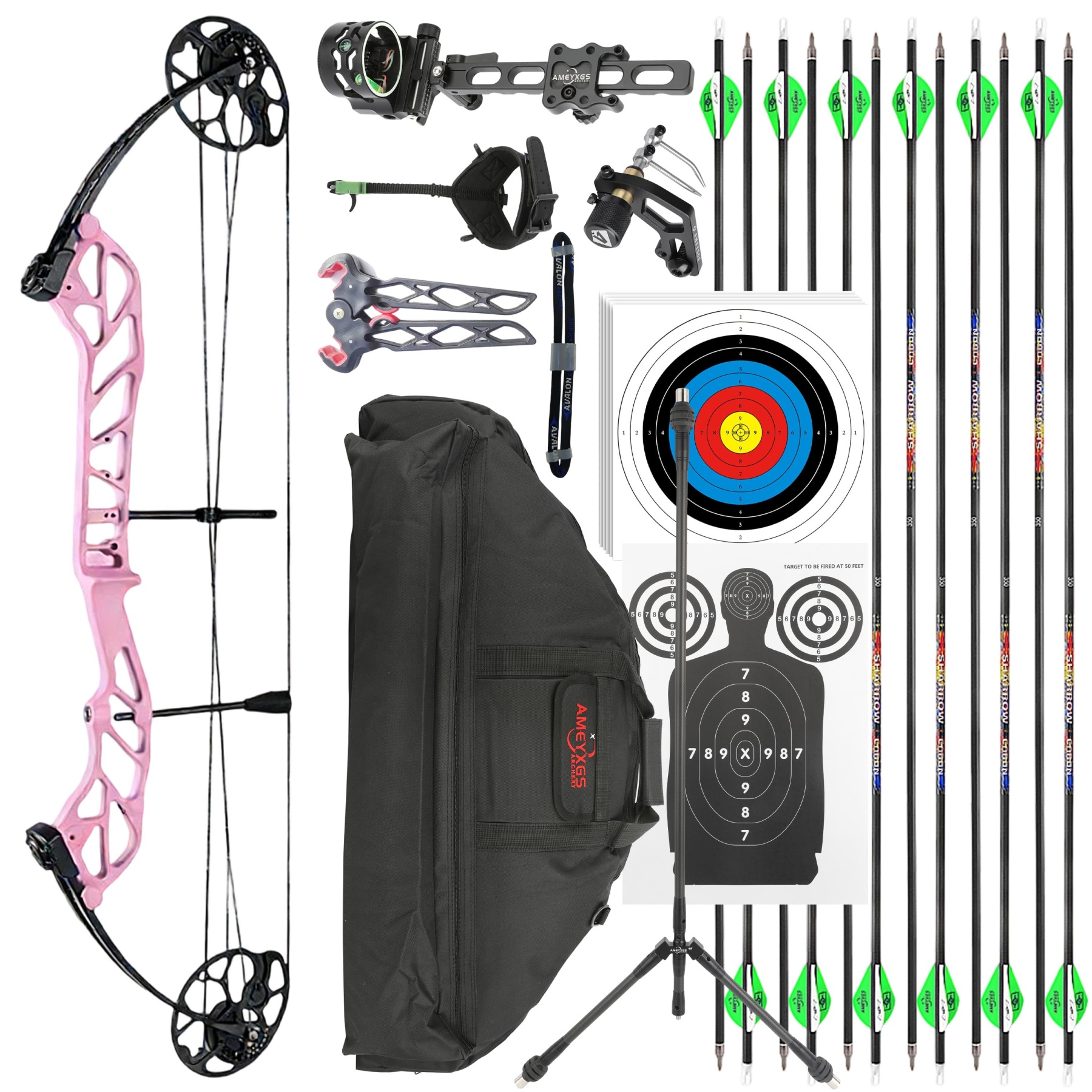 TOPOINT Archery Compound Bow 19-60lbs Target Kit Shooting