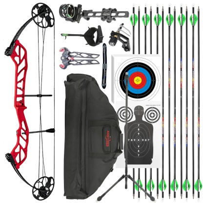 TOPOINT Archery Compound Bow 19-60lbs Target Kit Shooting