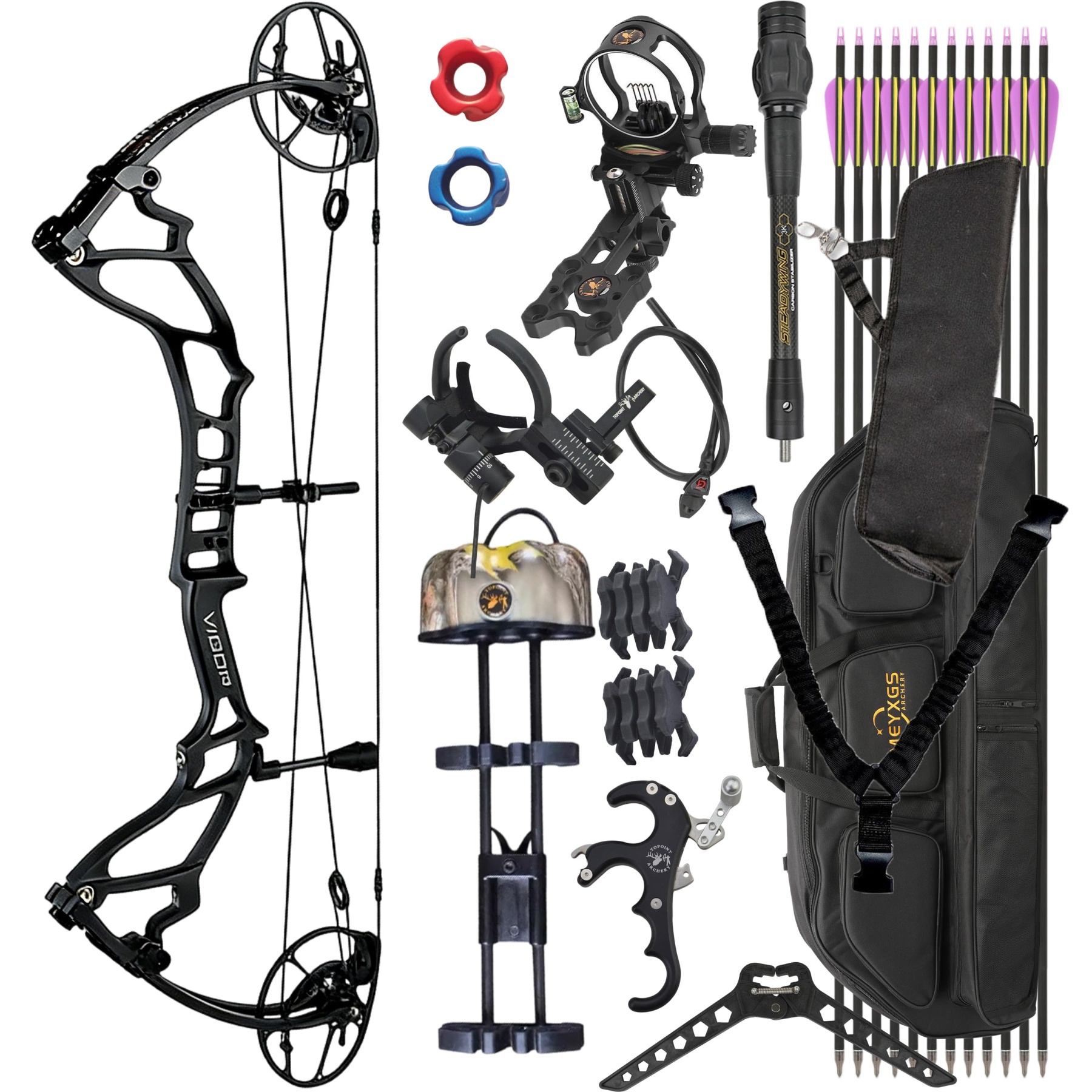 TOPOINT 40-70lbs Target Compound Bow Kit - Hunting & Archery Precision