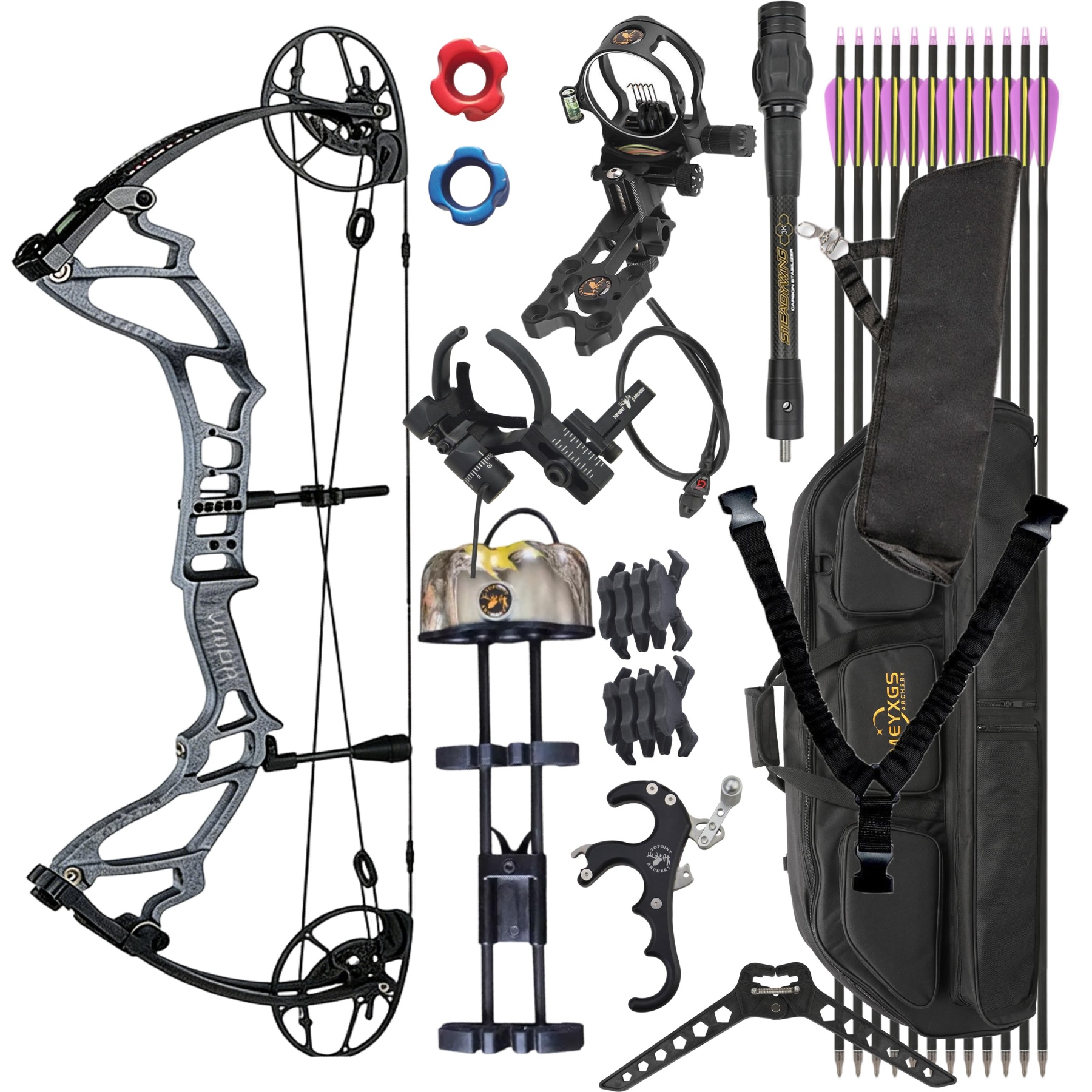 TOPOINT Archery Compound Bow 40-70lbs Target Kit Hunting