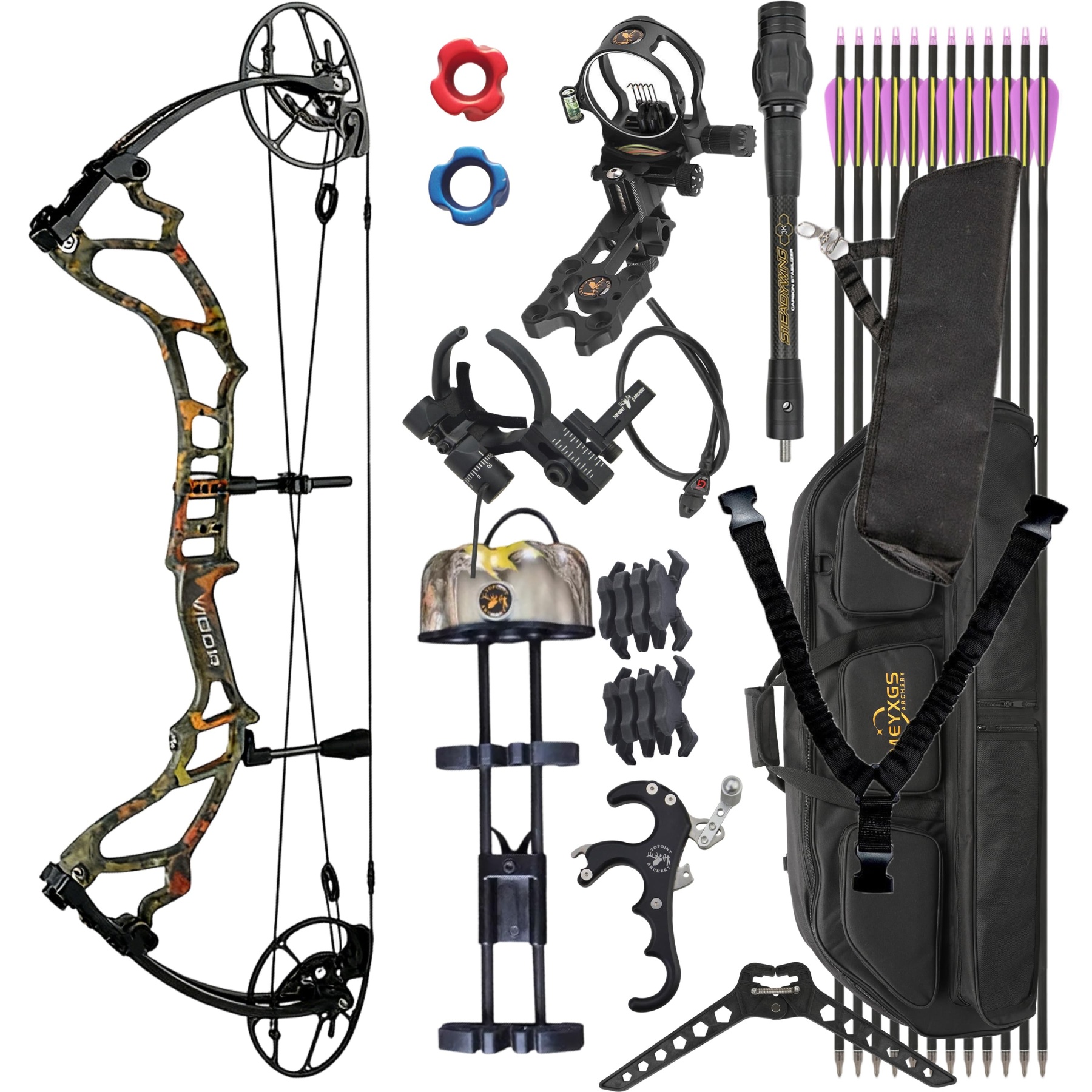 TOPOINT Archery Compound Bow 40-70lbs Target Kit Hunting