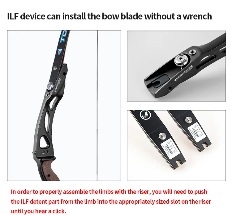 TOPOINT R10 25" ILF Target Recurve Riser Aluminum RH/LH