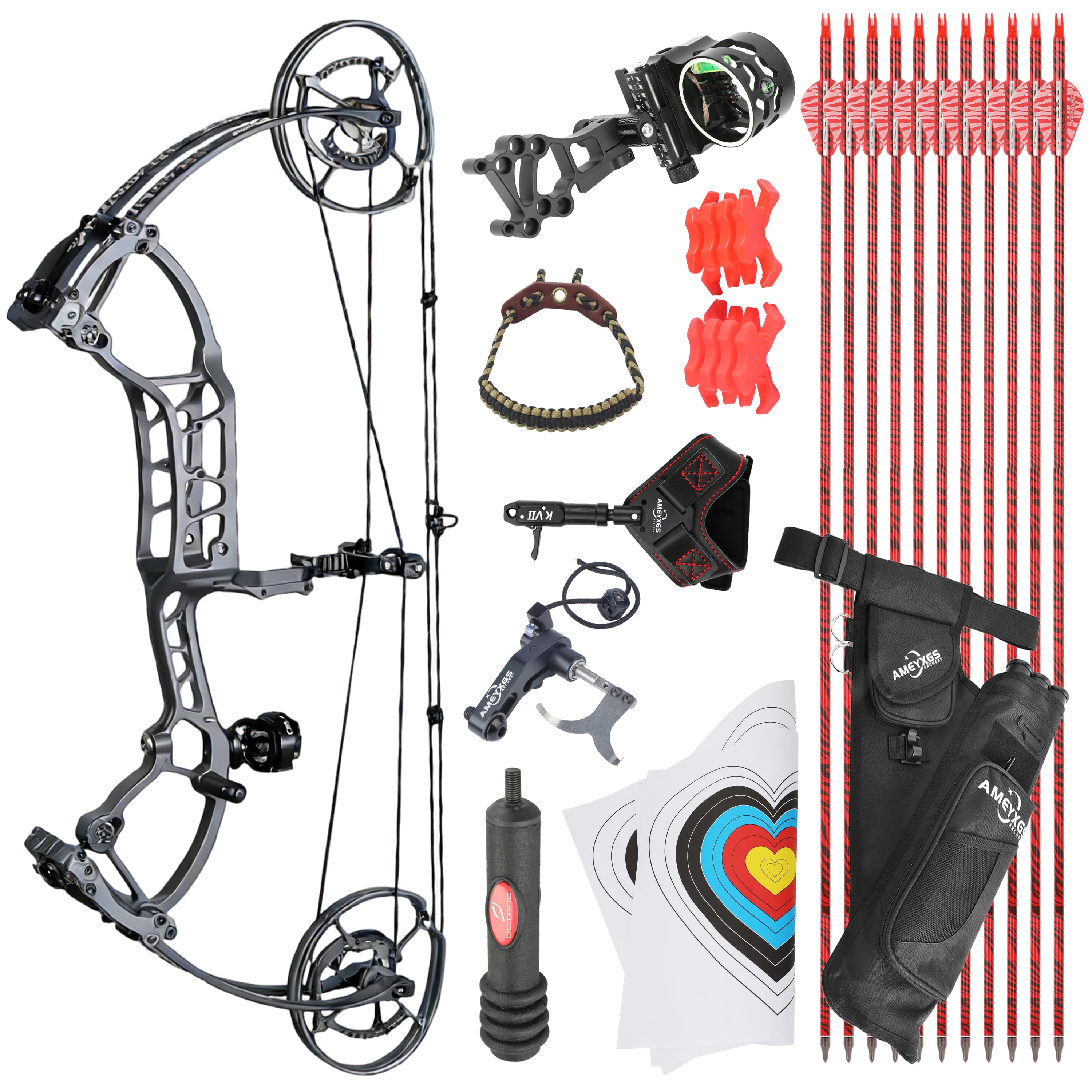 TUOLU Dual-use Compound Bow Archery Shooting 40-70LBS RH LH