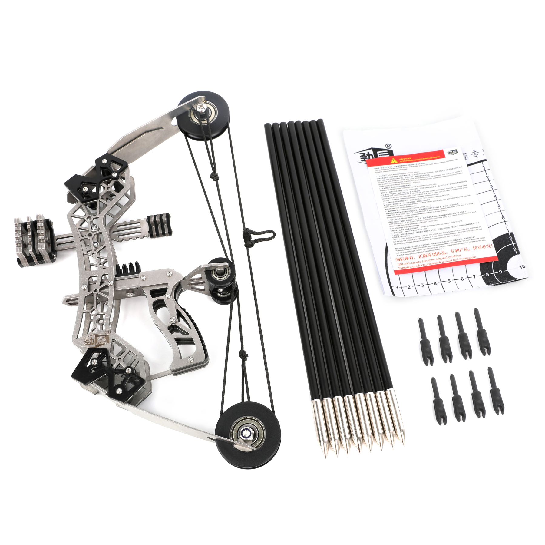 US 10" Mini Compound Bow Kit Arrows Target Pocket Bow 12lbs Archery