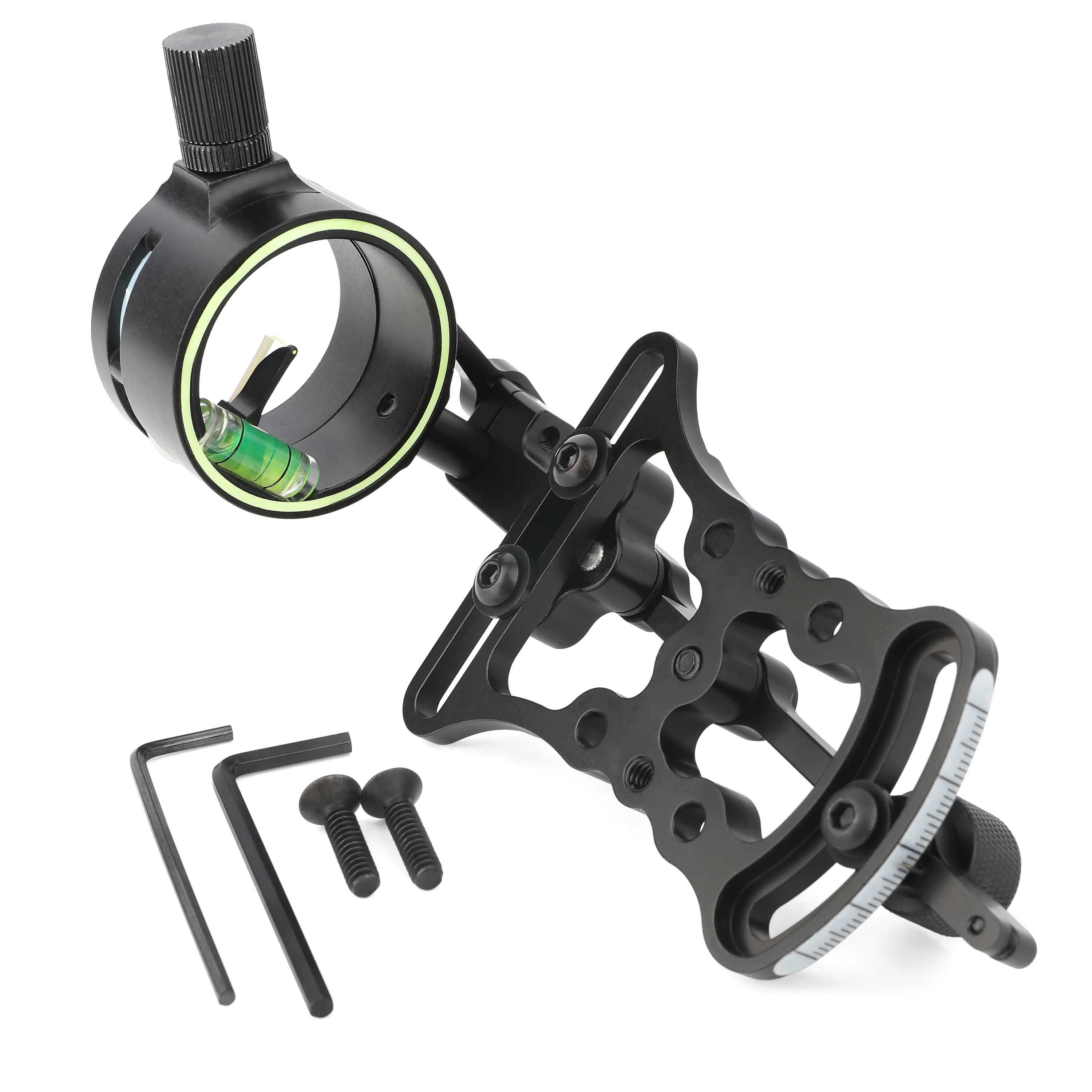 US Dual/1Pin Lever Sight CNC Aluminum Adjustable Bow Sight 